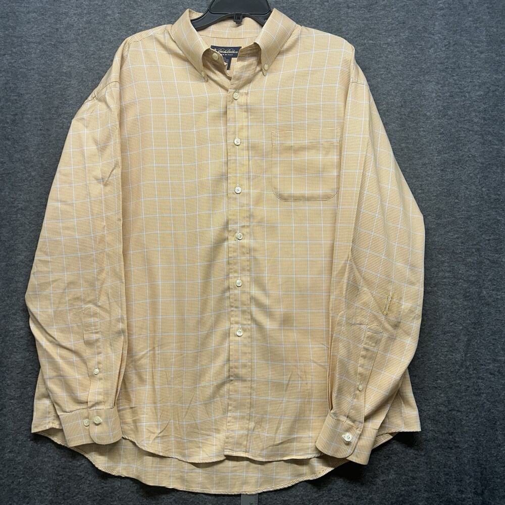 Brooks Brothers Shirt Mens 2XL XXL Orange Plaid Button‎ Down Made In USA (photo)